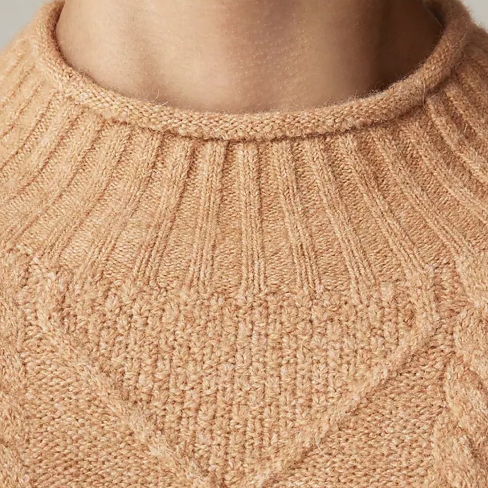 J. Crew Cable-knit Rollneck Sweater in Supersoft Yarn - Picture 3 of 7